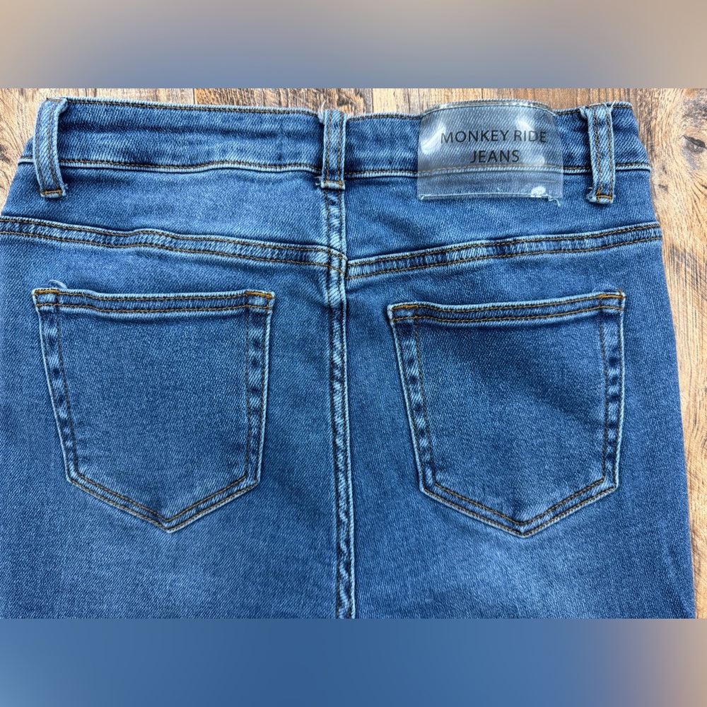 Monkey Ride Original Vintage Women’s Distressed Button Fly Jeans, Size 9/29 - Picture 12 of 16
